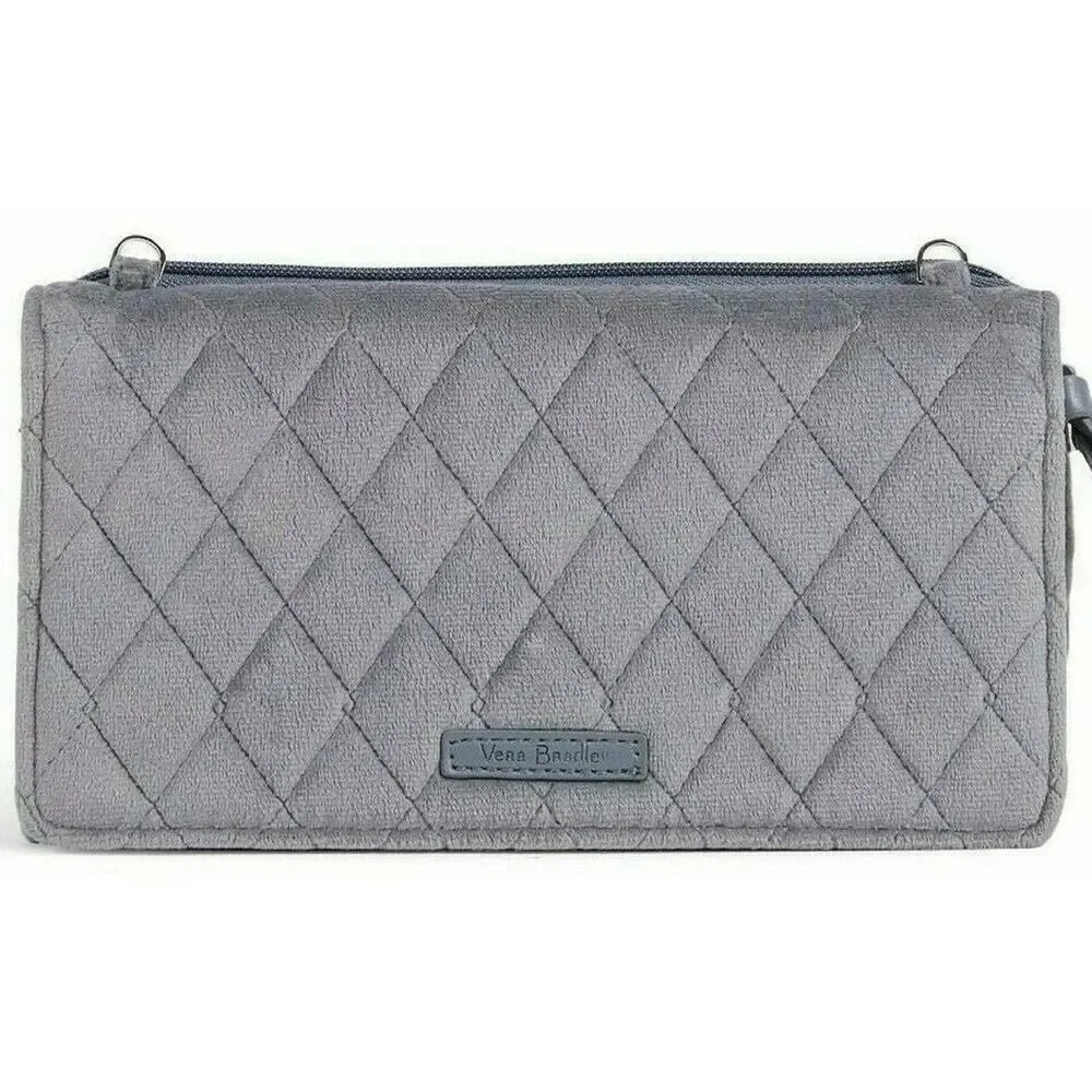 Vera Bradley RFID‎ Wallet Crossbody 256070-I58~Carbon Gray~New!!!MSRP$99